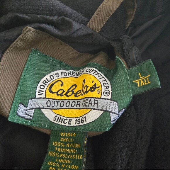 Cabelas Waterproof Jacket 4 in 1 Cold Weather Parka Jacket Coat Mens L Tall - Picture 6 of 6